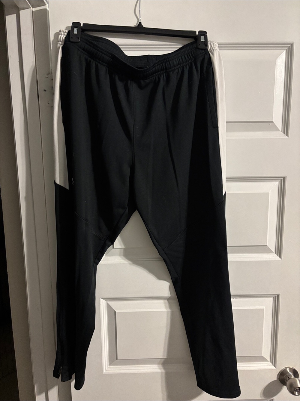 Black and White Womens Athletic Pants